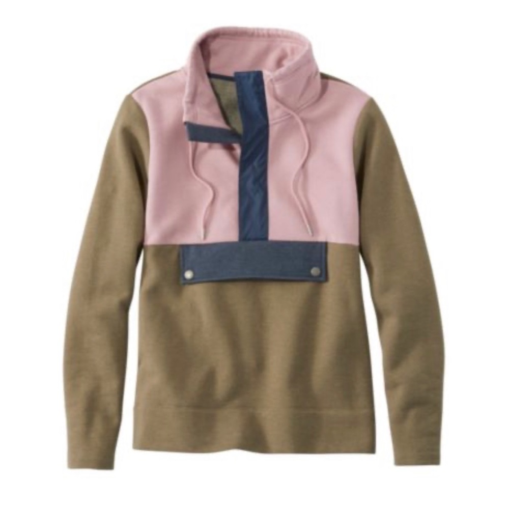 Signature Organic Sweatshirt Anorak Color Block Women’s Regular L.L. Bean